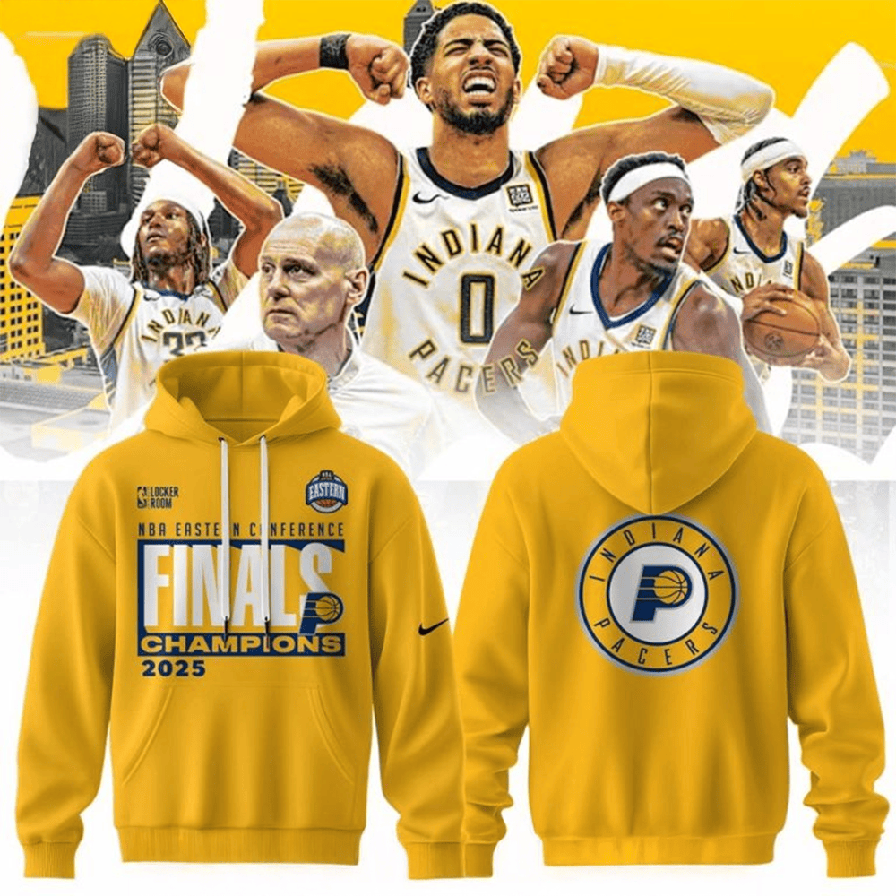 Indiana Pacers NBA Eastern Conference Finals Champions 2025 Hoodie Indiana Pacers Merch Gifts