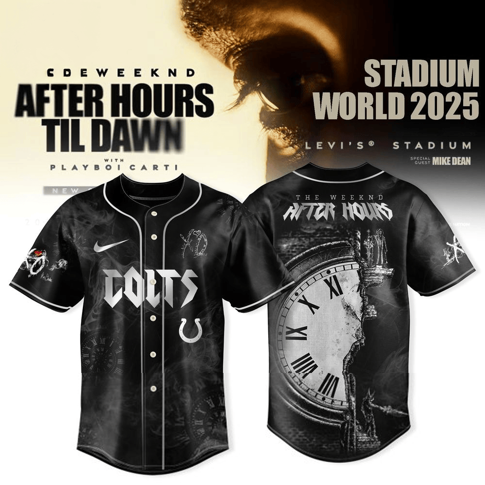 Indianapolis Colts X The Weeknd After Hours Til Dawn 2025 Tour Jersey Indianapolis Colts Merch