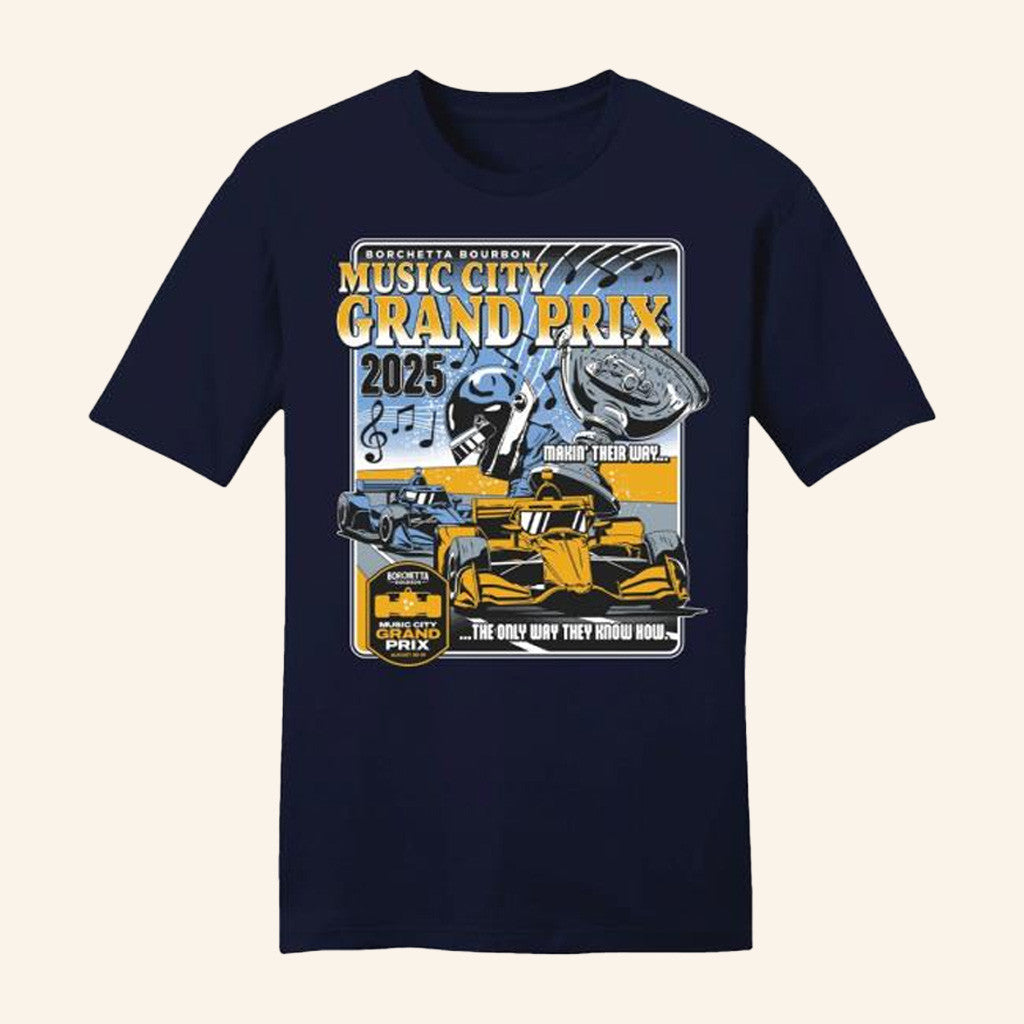 Indycar Merch 2025 Borchetta Bourbon Music City Grand Prix Finale T-Shirt Dad Gifts