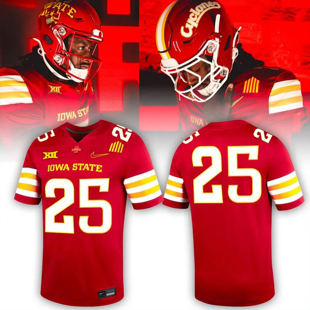 Iowa State 2025 New Home Uniform Football Jersey For Fans Present For Husband