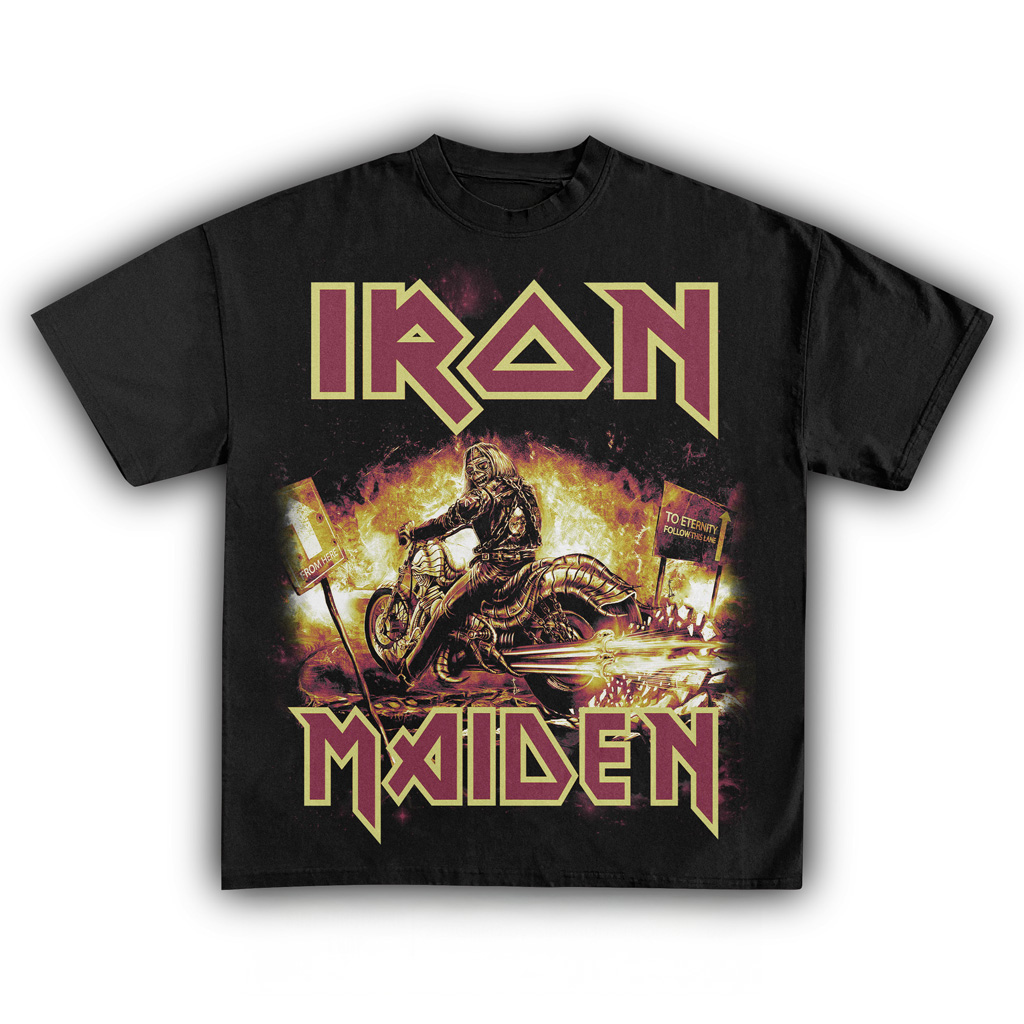 Iron Maiden Black T-Shirt Fan Merch Music Lover Gifts For Him