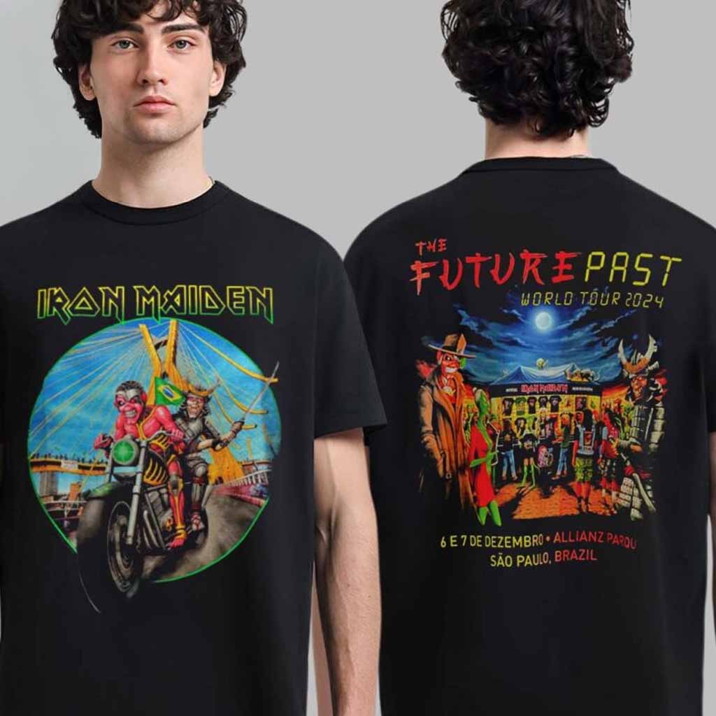 Iron Maiden The Future Past World Tour 2024 Sao Paolo Brazil At Allianz Parou On 6 E 7 Dezembro 2024 T-Shirt Iron Maiden Merch Gift
