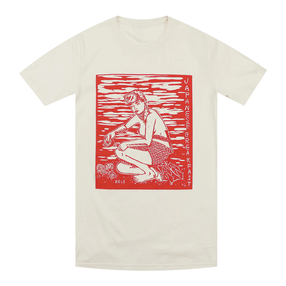 Japanese Breakfast Merch Japanese Crops Diver Cream T-Shirt Fathers Day Presents Gifts For BFF