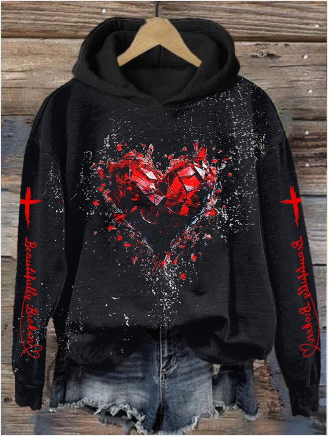 Jelly Roll's Beautifully Broken Heart Hoodie Jelly Roll Fans Country Boy Birthday Gift