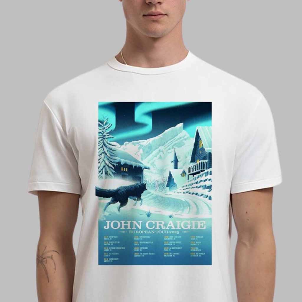 John Craigie European Tour 2025 Schedule Tour Date List T-Shirt John Craigie Merch Gifts For Father