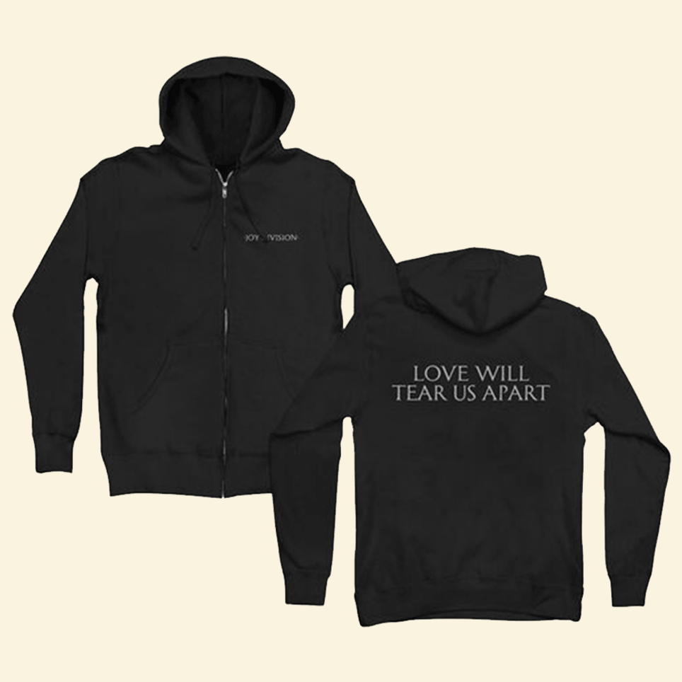Joy Division Love Will Tear US Apart Black Zip Hoodie Joy Division Merch Fathers Day Presents