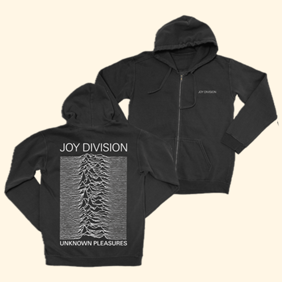 Joy Division Unknown Pleasures Zip Hoodie Joy Division Merch Father's Day Birthday Gifts