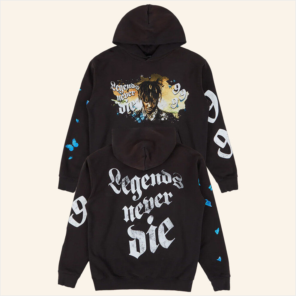 Juice Wrld Legends Never Die Hoodie Interscope Records Merch Birthday Gifts For Friends