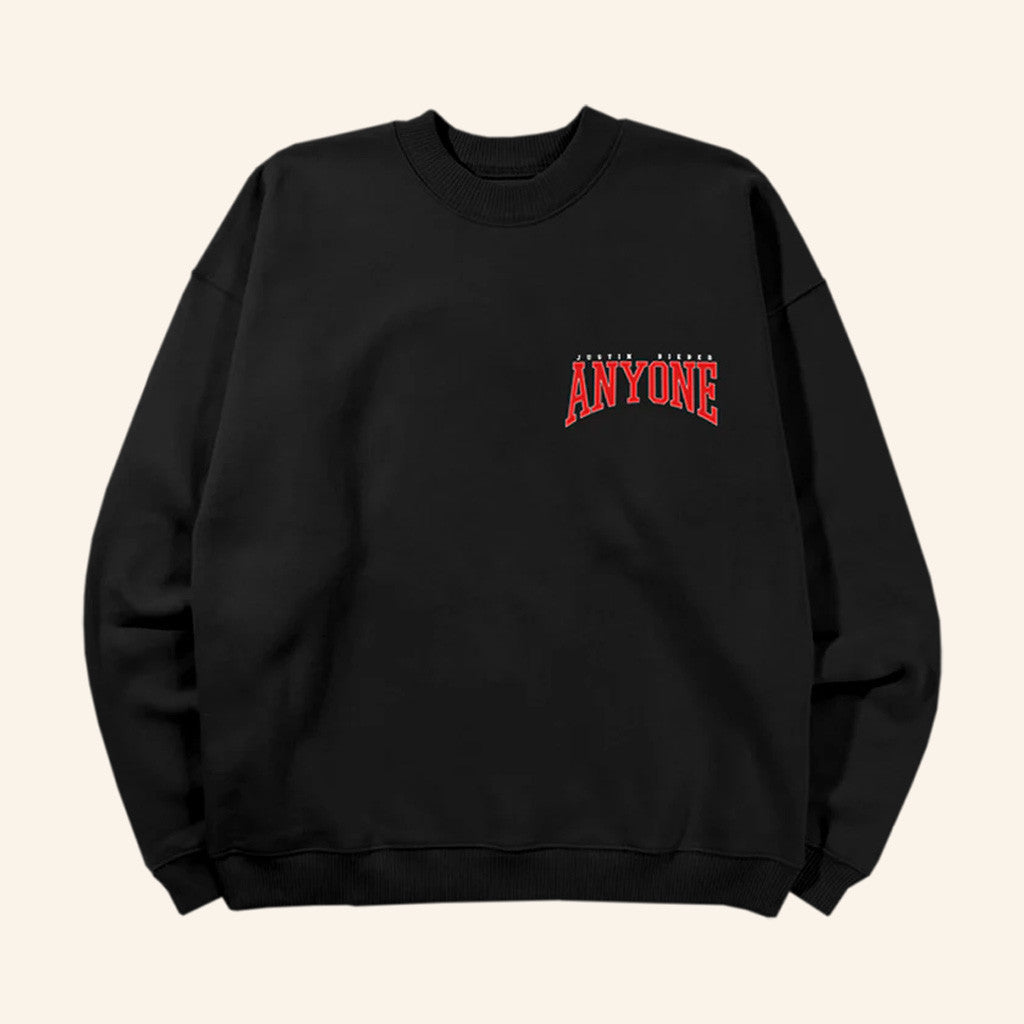 Justin Bieber Merch Anyone Crewneck Sweatshirt Birthday Presents For Boyfriend