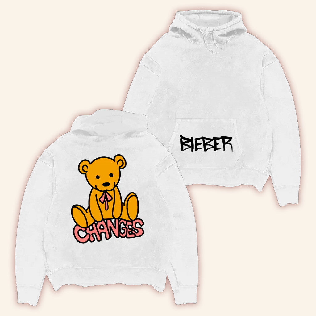 Justin Bieber Merch Changes Bear Hoodie Good Gifts For Besties