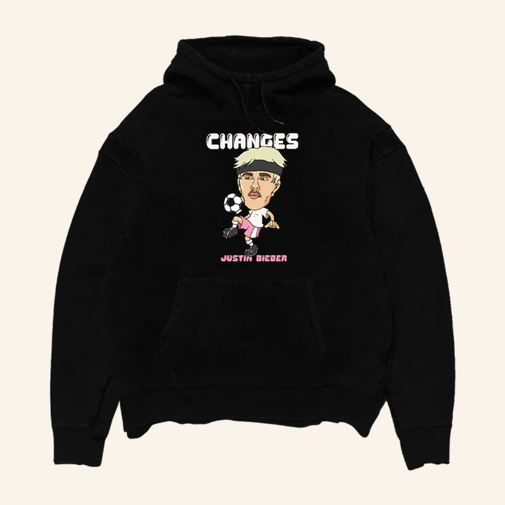 Justin Bieber Merch Changes Soccer Doodle Hoodie Gift Ideas For Her