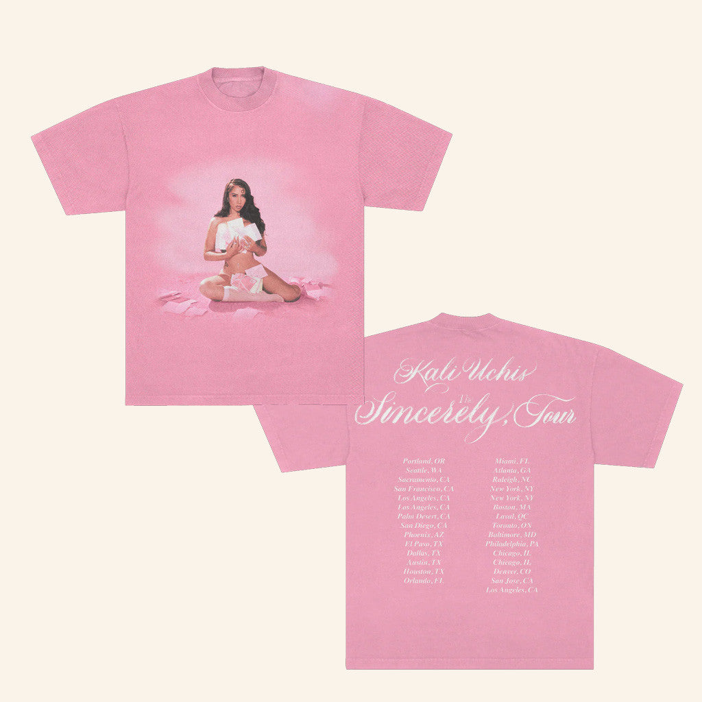 Kali Uchis Merch Sincerely Tour Pink T-Shirt Gifts For Her