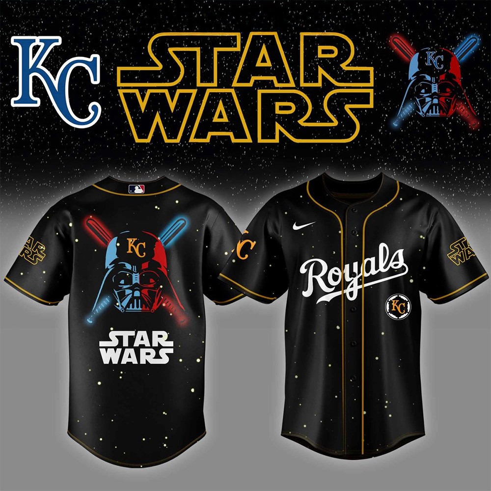 Kansas City Royals MLB x Star Wars 2025 Baseball Jersey Kansas City Royals Merch For Fans