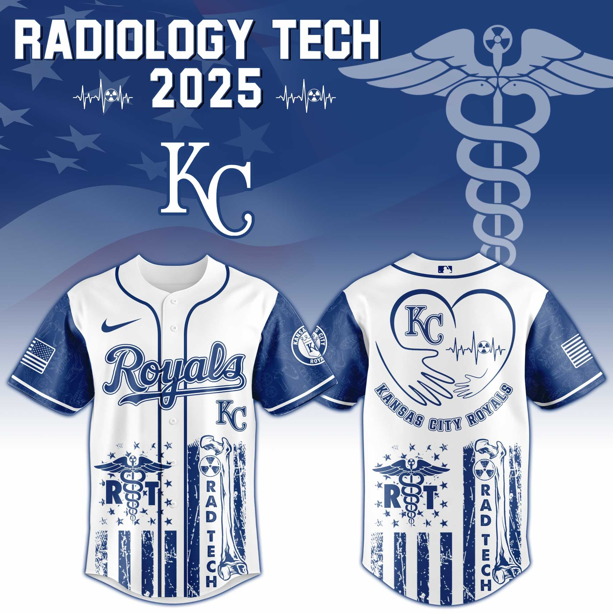 Kansas City Royals x Radiology Tech Night Exclusive Design Jersey Kansas City Royals Merch