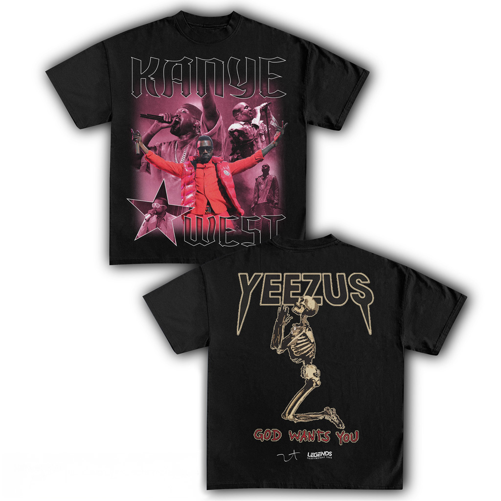 Kanye West Yeezus God Wants You Black Shirt Kanye West Merch Gifts For Music Fans