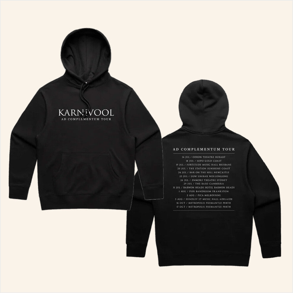 Karnivool Ad Complementum Tour Hoodie 24 Hundred Merch Black Gifts For Fans BFF Gifts Ideas