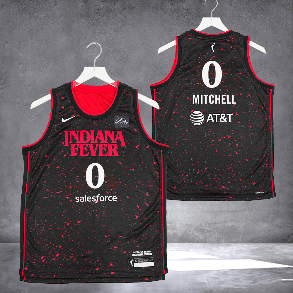 Kelsey Mitchell 0 Indiana Fever Stranger Things Rebel Swingman Jersey Gifts For Her