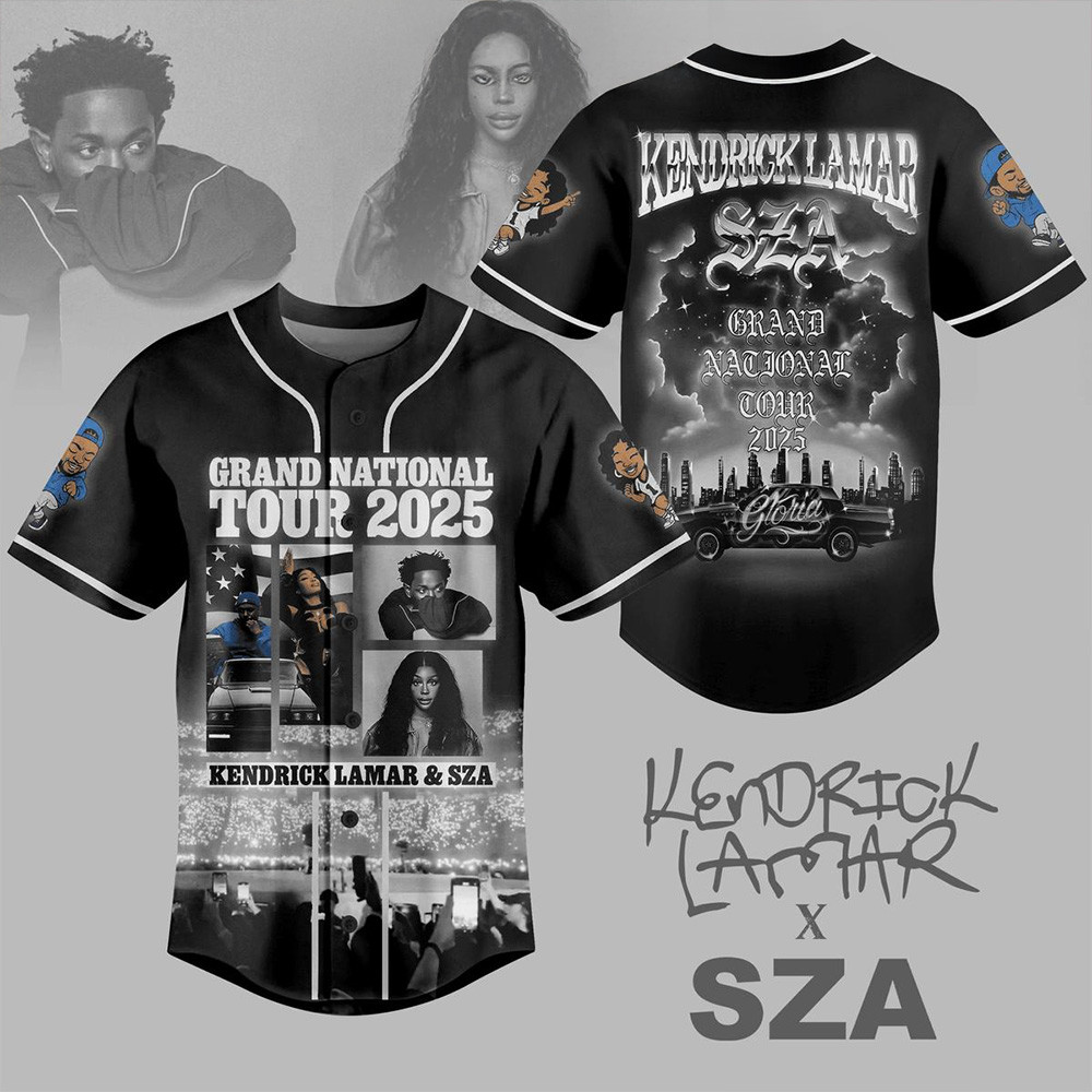 Kendrick Lamar And SZA Grand National Tour 2025 Baseball Jersey Fathers Day Gifts For Husband