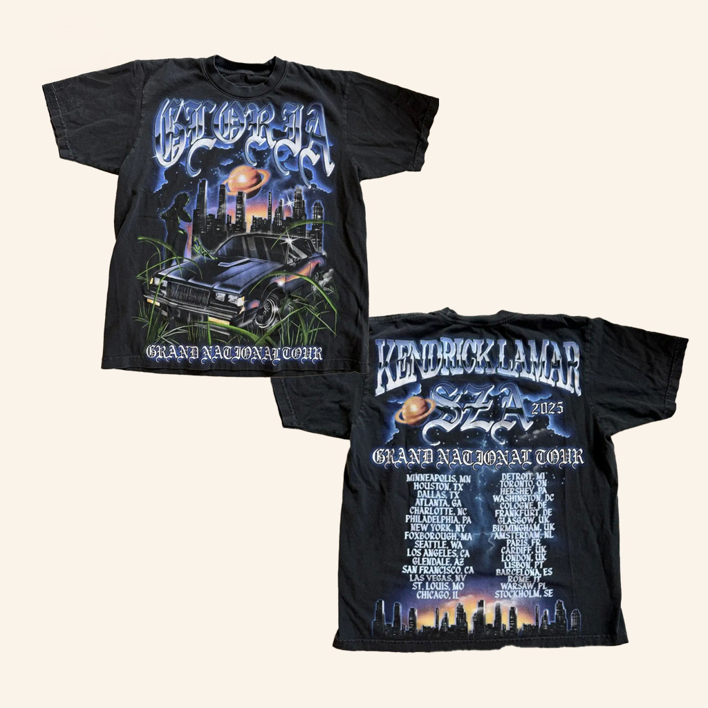Kendrick Lamar SZA Grand National Tour Merch 2025 Gloria T-Shirt Gifts For Music Fan
