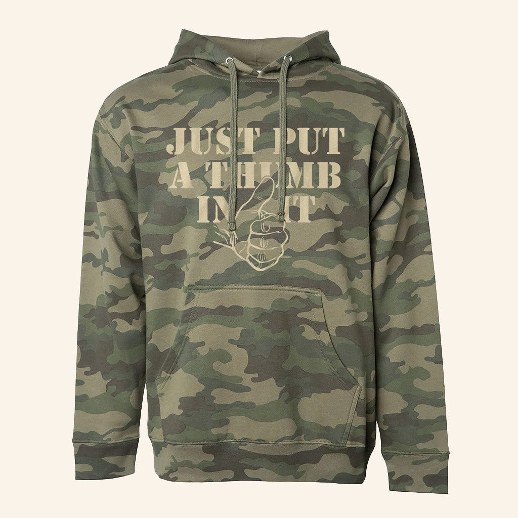 Kentucky Ballistics Merch Put A Thumb In It Hoodie Camo Unique Birthday Gift For Husband