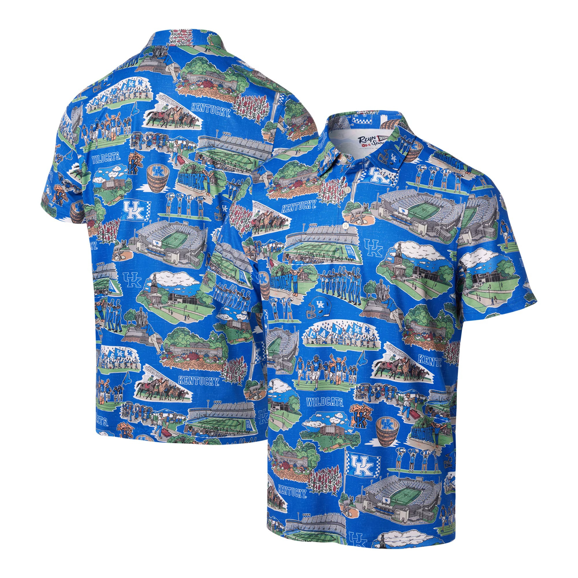 Kentucky Wildcats Polo Shirt NCAA Aloha Shirt Father's Day Gifts For Basketball Fan