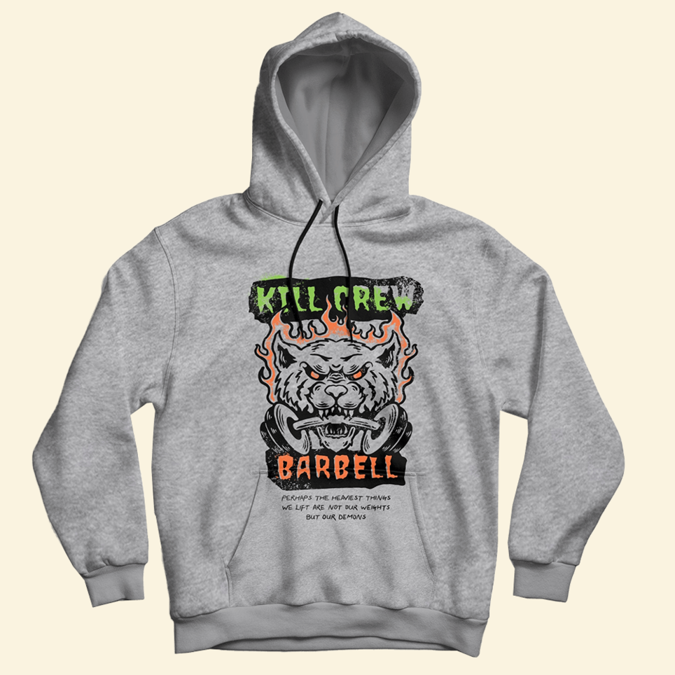 Kill Crew Barbell Hoodie Kill Crew Merch Great Father's Day Presents Birthday Gifts For Brother