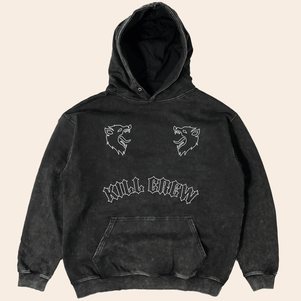 Kill Crew Hoodie Kill Crew Merch Two Wolves Wash Hoodie Online Mother Day Gifts For Dad