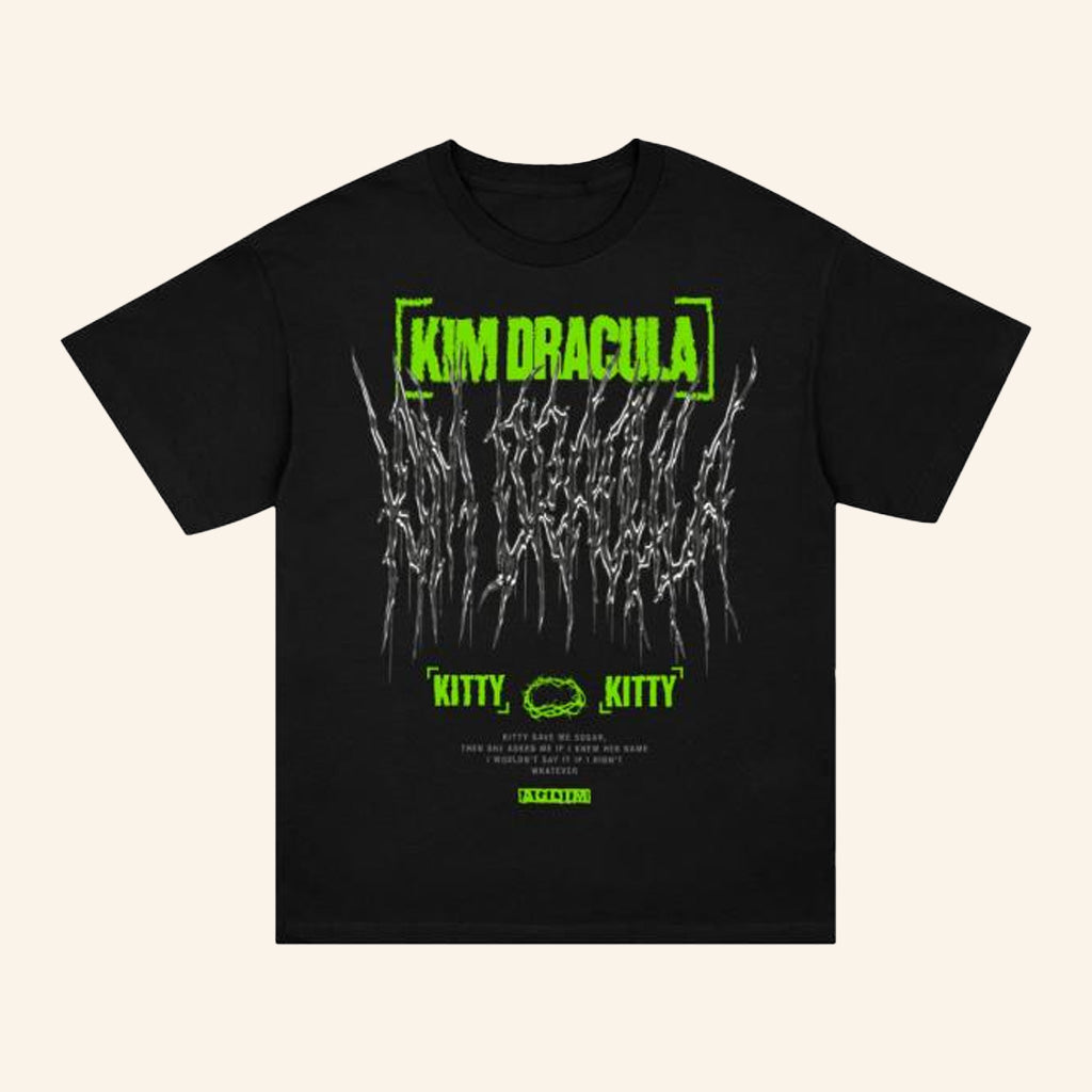 Kim Dracula Merch Kitty Kitty Black T-Shirt Present For Dad