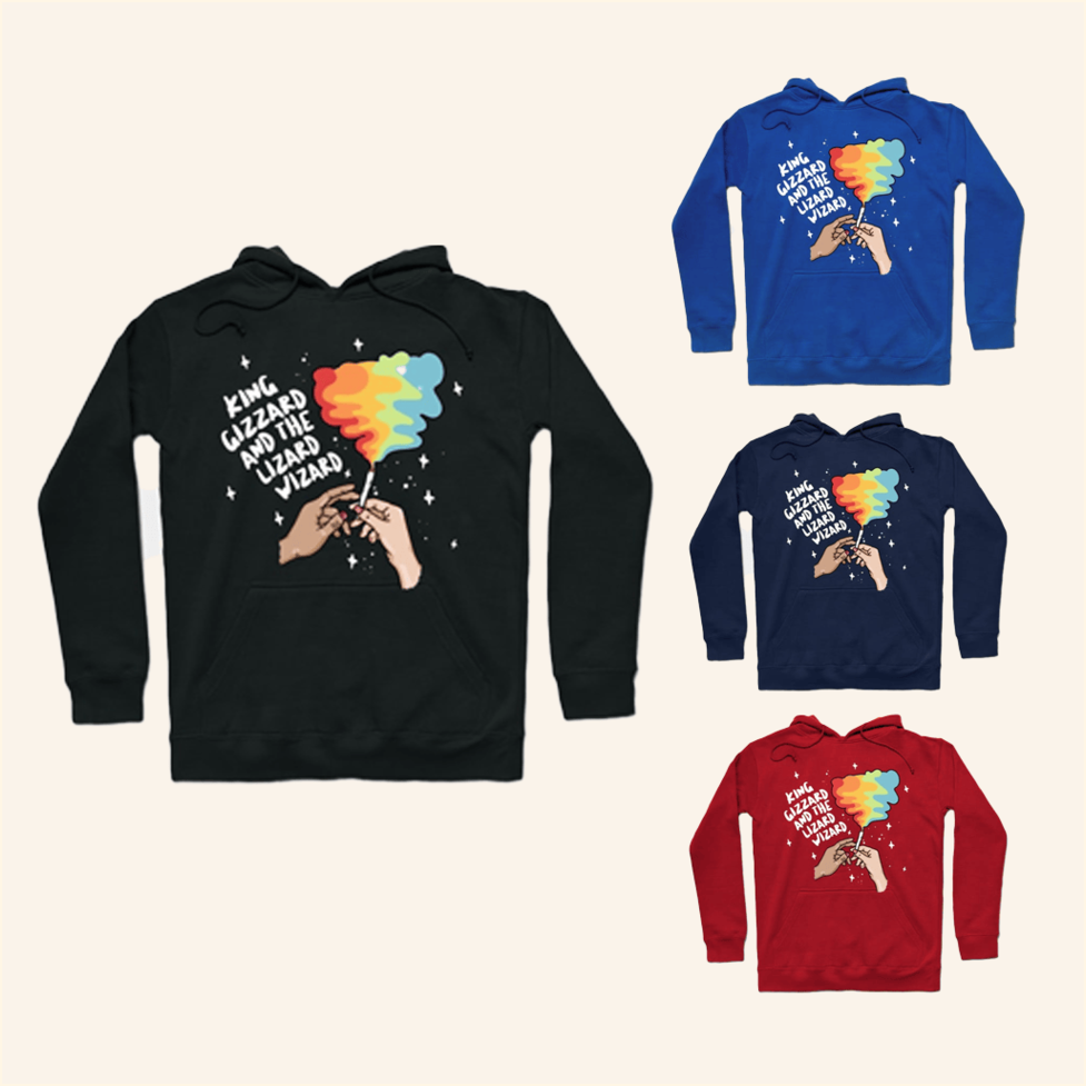 King Gizzard And The Lizard Wizard Fanart Design Hoodie King Gizzard Merch Dad Birthday Gifts