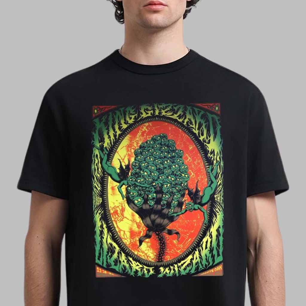 King Gizzard And The Lizard Wizard Poster For Show In Houston Texas At White Oak Music Hall On November 16 2024 T-Shirt Music Lover Gifts For Dad
