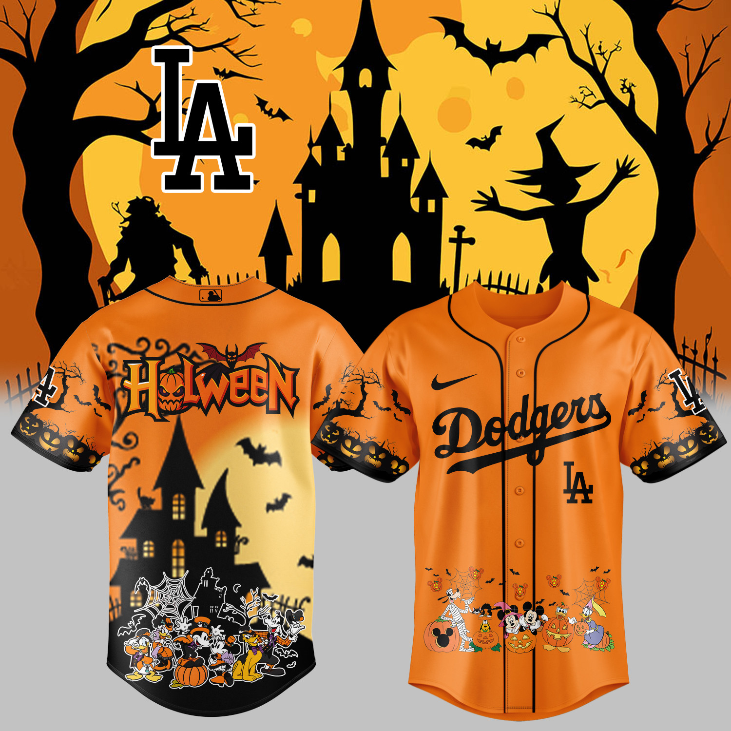 La Dodgers Merch Halloween Jersey Mickey And Friend Halloween Jersey Best Gift