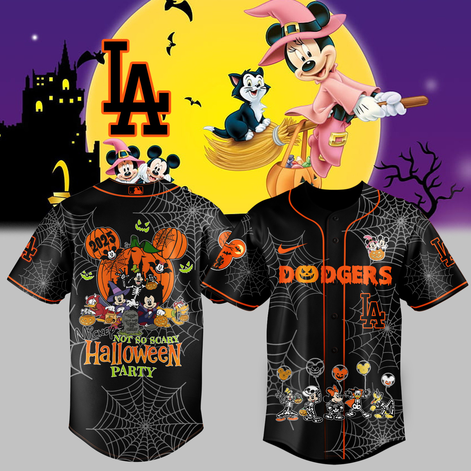 La Dodgers Merch Not So Scary Halloween Jersey Mickey Halloween Party Gift For Fans