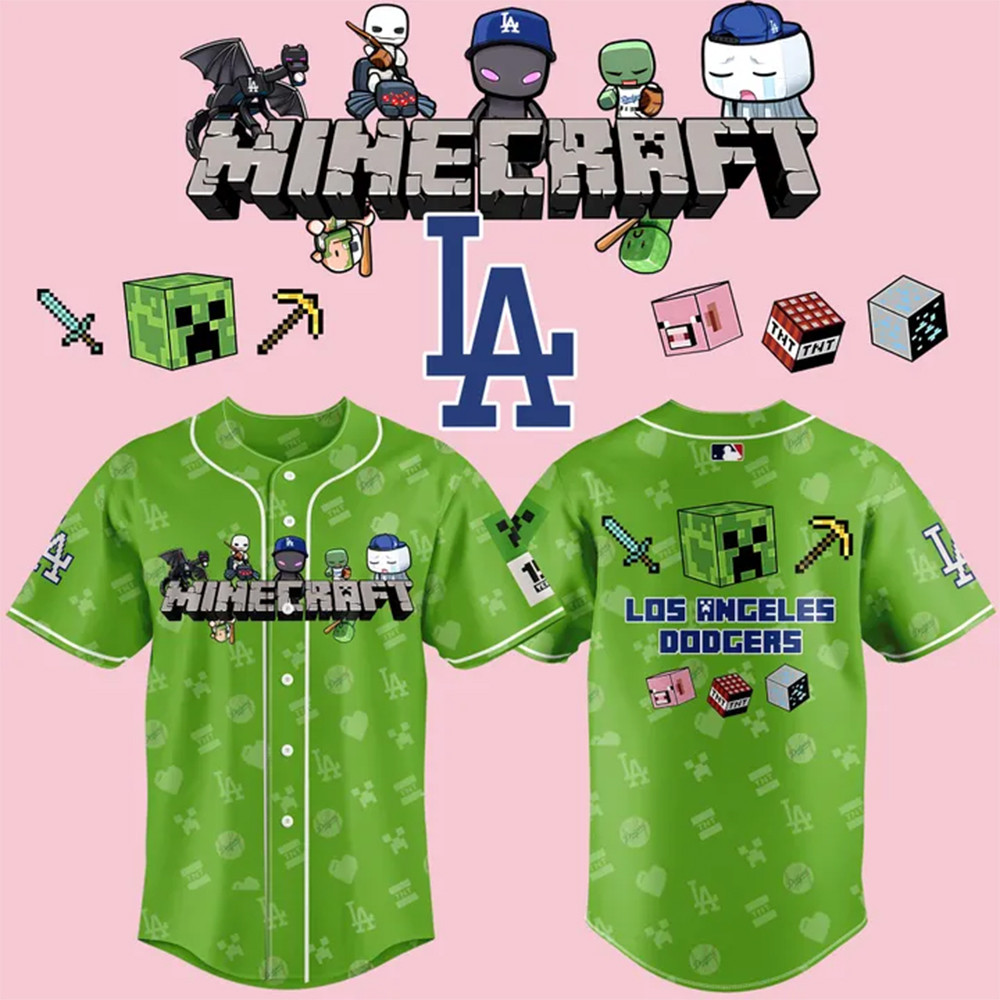 LA x 2025 Minecraft Movie Jersey Gifts For Boyfriend