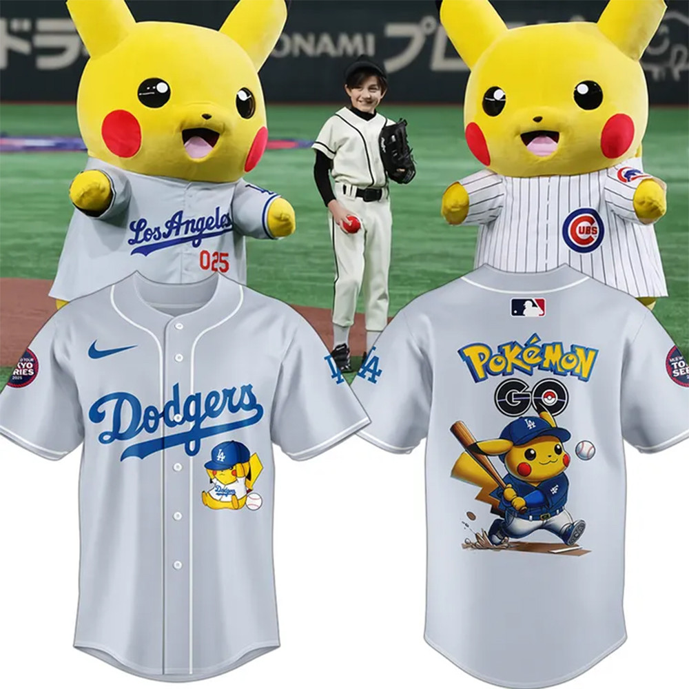 LA x Pokemon Tokyo Series Baseball Jersey Presents For Baseball Lovers