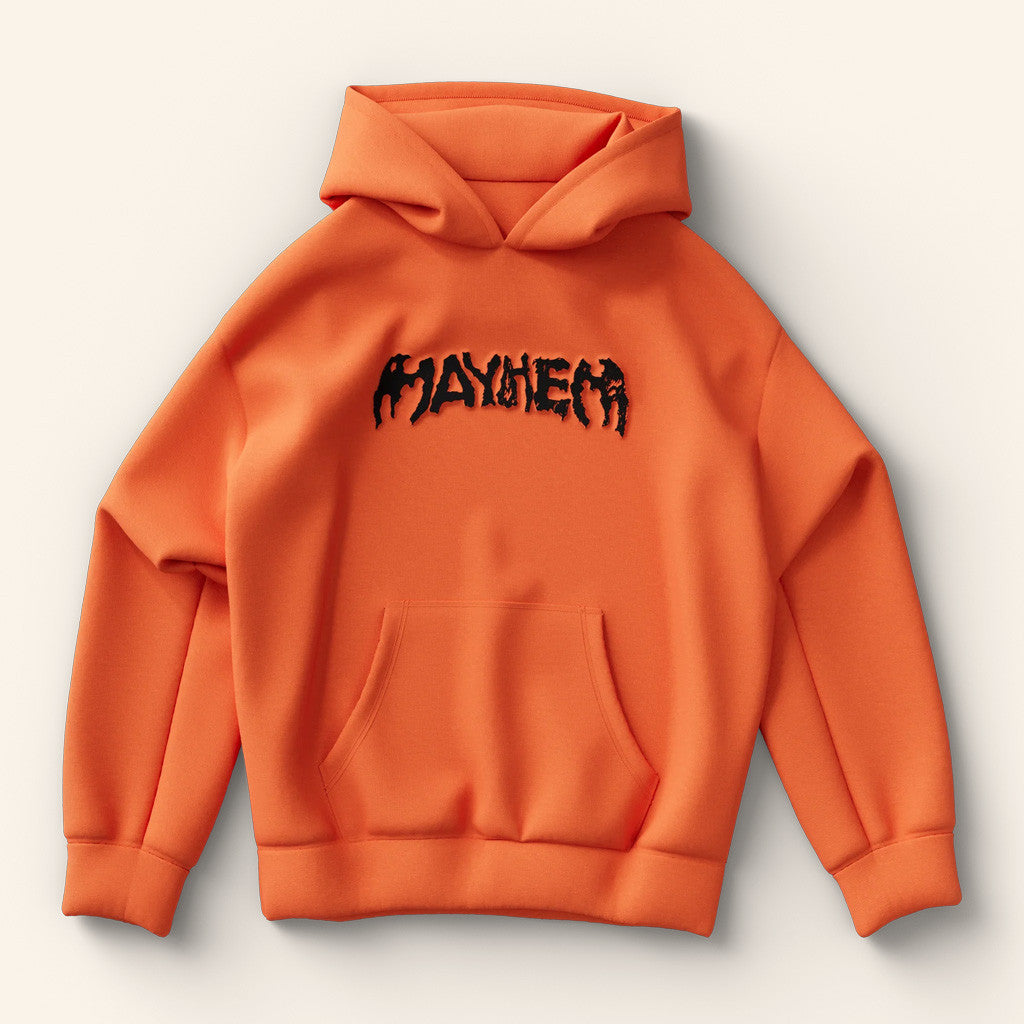 Lady Gaga Mayhem Tour Merch 2025 Concert MAYHEM Orange Logo Hoodie Gifts For Her