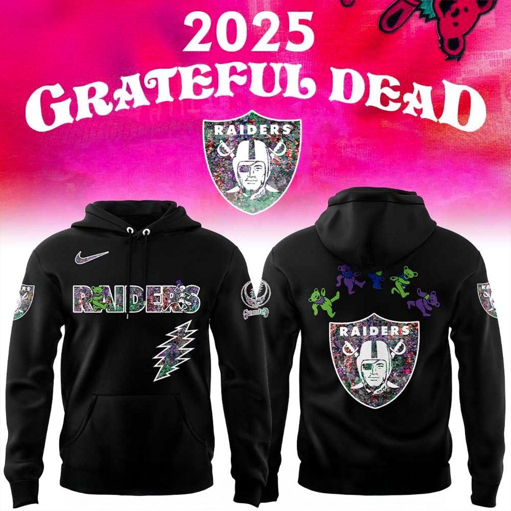 Las Vegas Raiders Grateful Dead Night 2025 Hoodie Las Vegas Raiders Merch Gifts For Brother