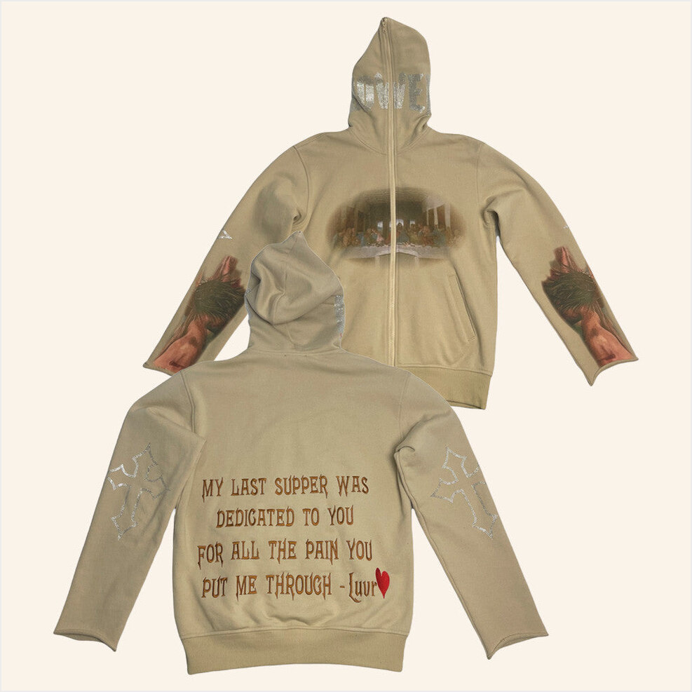 Last Supper Full Zip Hoodie Dowen Clothing Merch Dowen Hoodie Birthday Gifts For Husband
