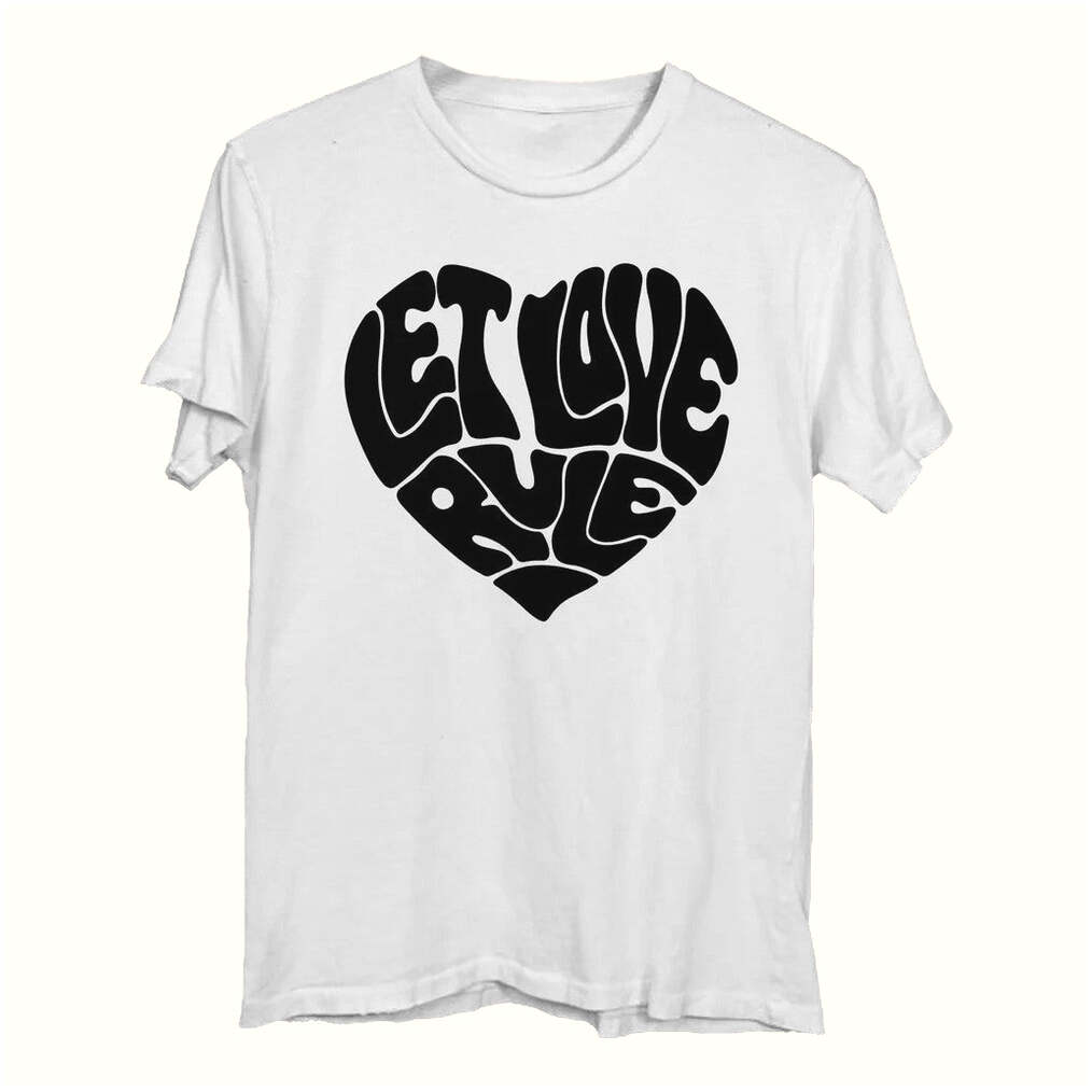 Lenny Kravitz Merch Let Love Rule Heart T-Shirt Unique Gift For Boyfriend Gifts For Fans