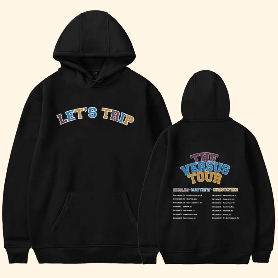 Let's Trip Arch Tour New The Versus Tour Hoodie Sturniolo Triplets Merch Gifts For Fans