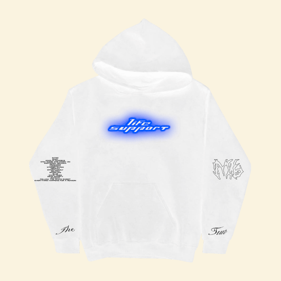 Life Support Tour EU Glow White Hoodie Madison Beer Merch Music Lovers Birthday Gifts For Fans