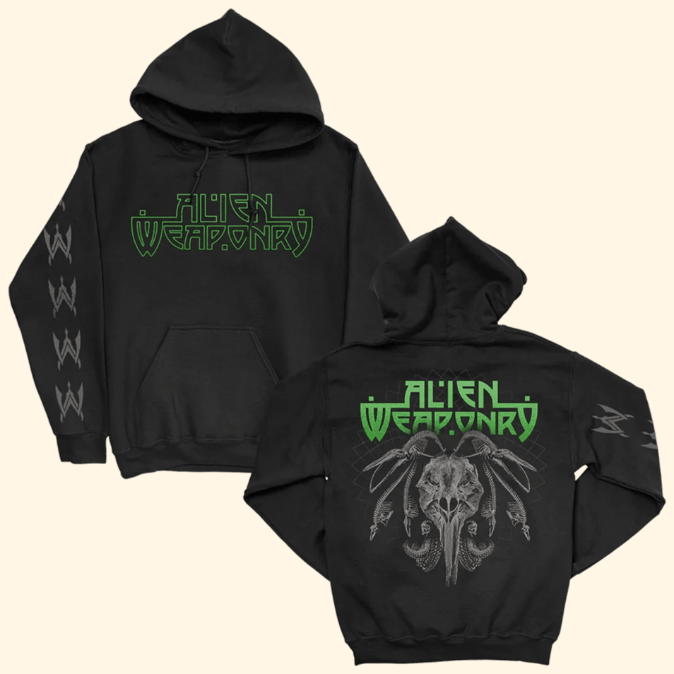 Logo Hoodie Alien Weaponry Merch Black Gift Ideas For Husband Birthday Gifts For BFF