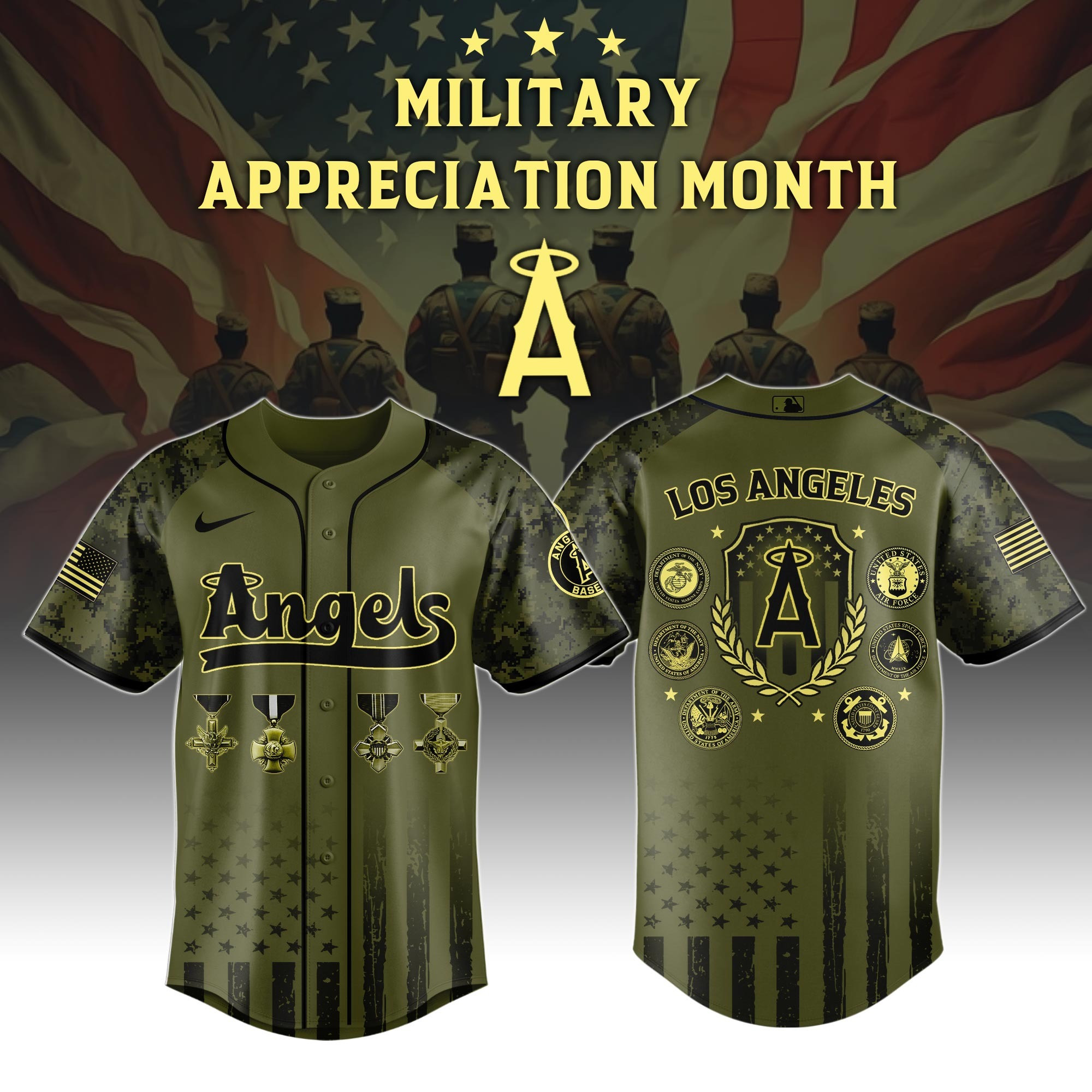Los Angeles Angels MLB x Military Appreciation Month Special Edition Jersey 2025