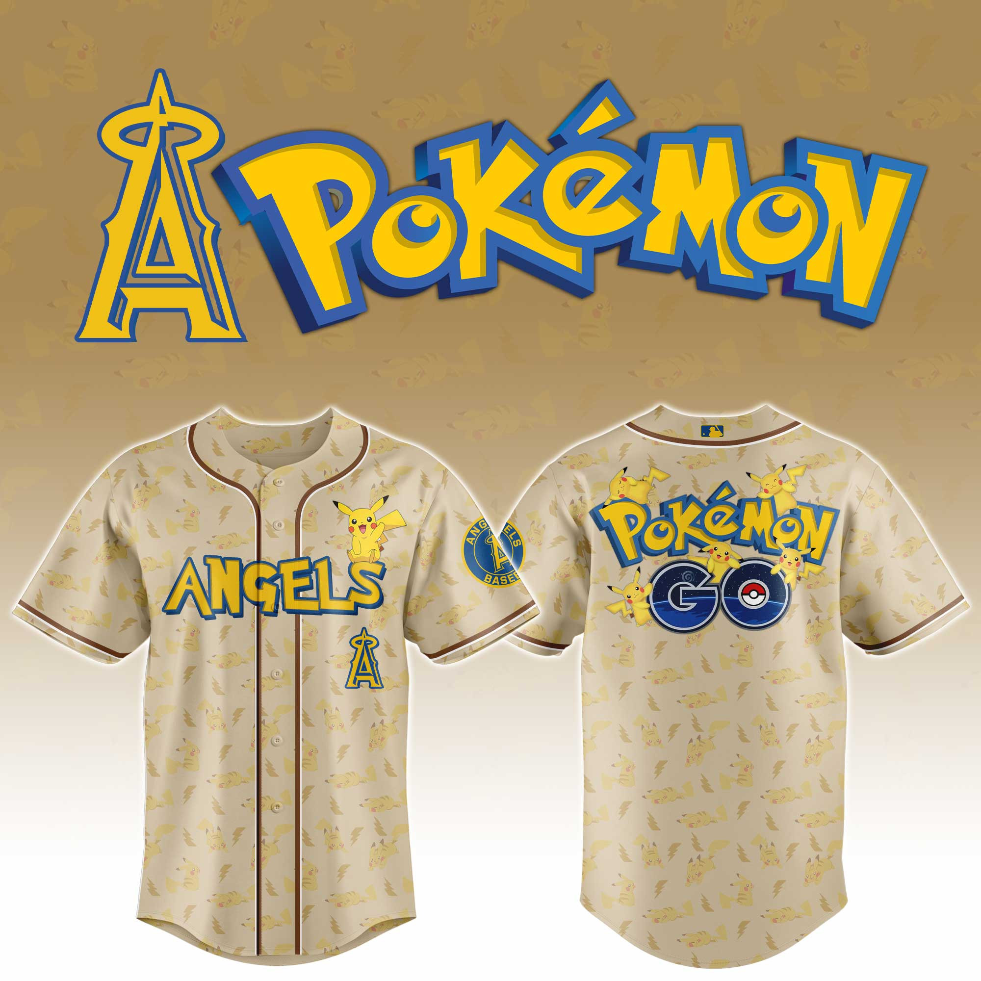 Los Angeles Angels Mlb X Pokemon Go Master Baseball Jersey For Fans