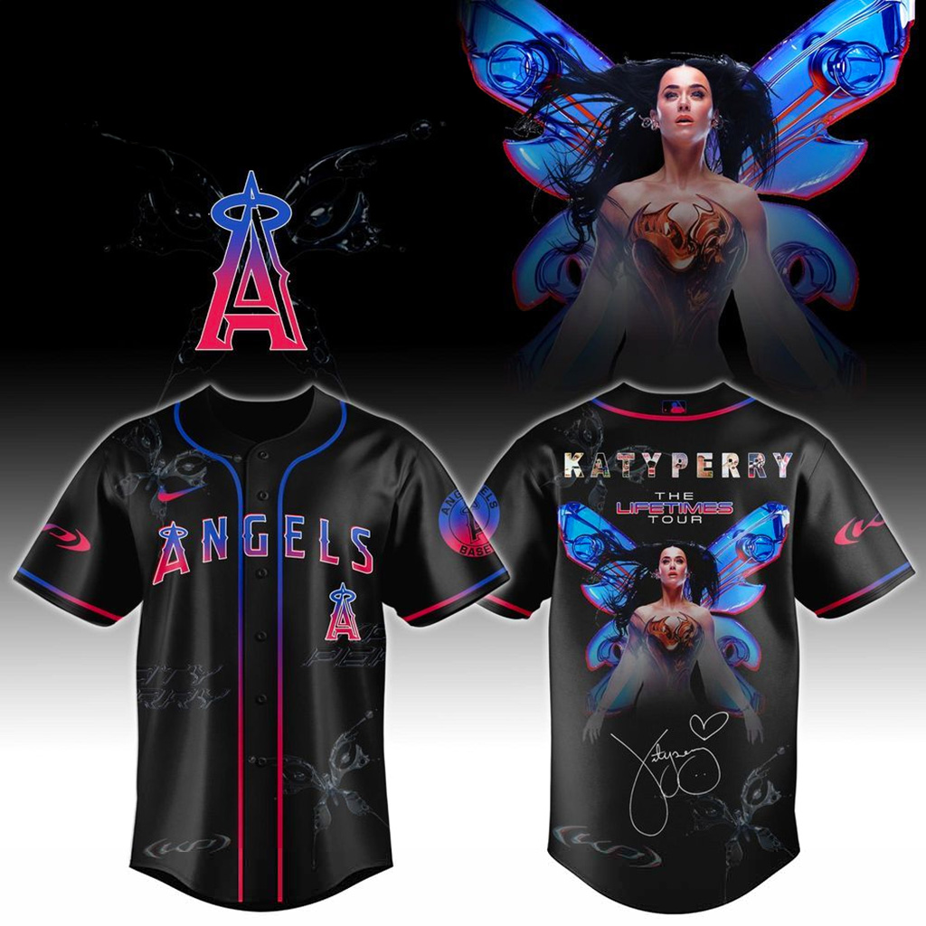 Los Angeles Angels X Katy Perry The Lifetimes Tour 2025 Jersey Los Angeles Angels Merch Her Gifts