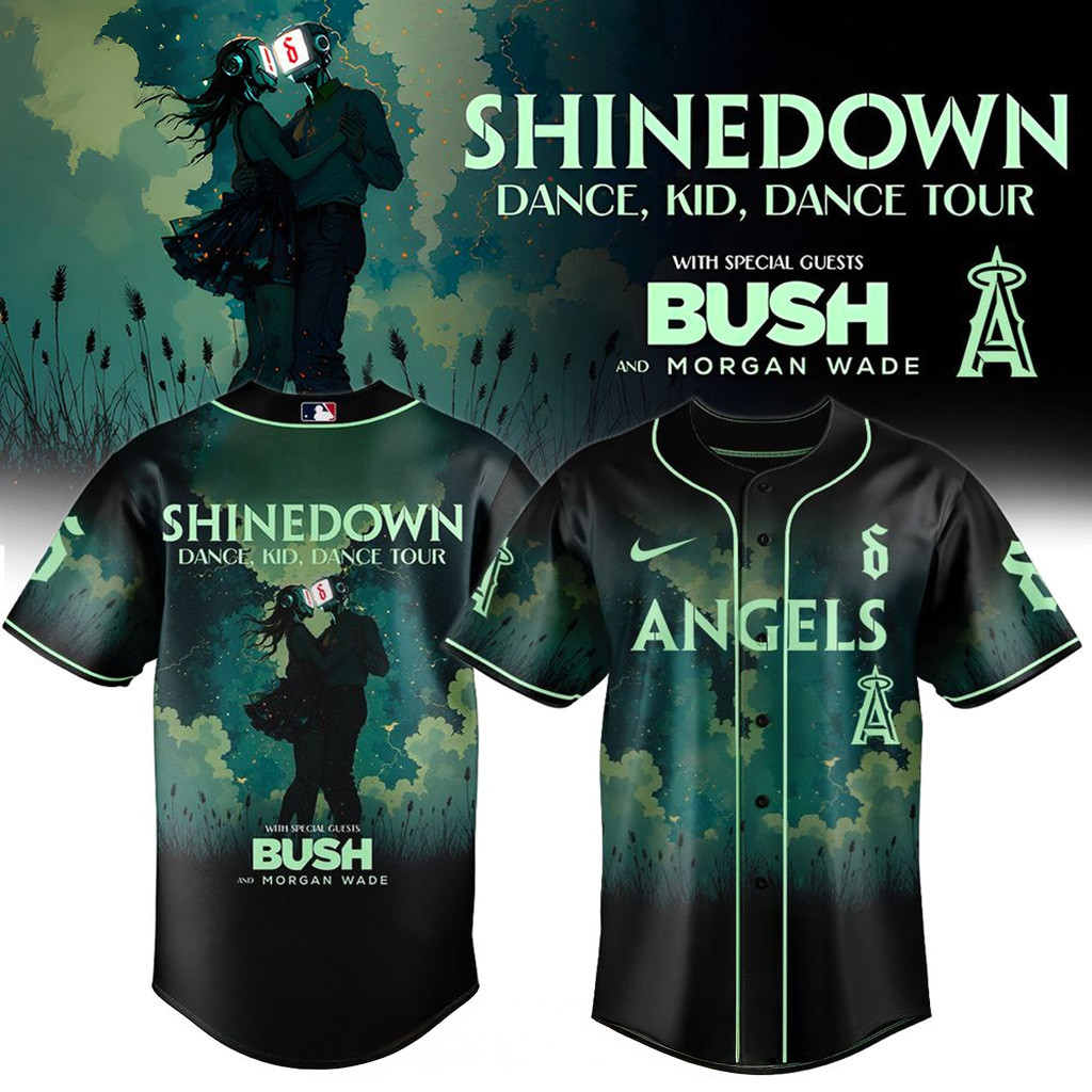 Los Angeles Angels X Shinedown Dance Kid Dance Tour Merch 2025 Baseball Jersey Angels Merch