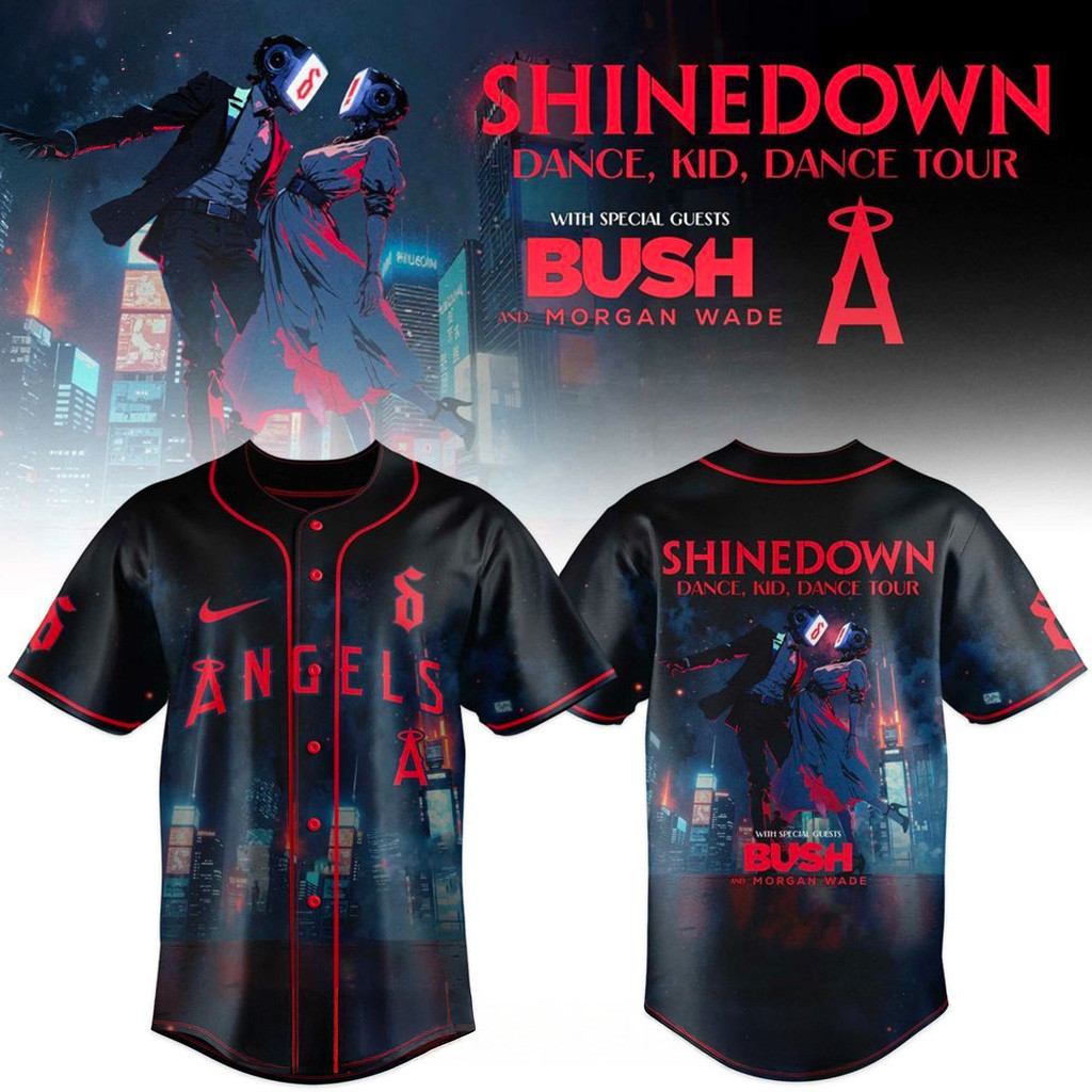 Los Angeles Angels X Shinedown Dance Kid Dance Tour Merch 2025 Jersey LA Angels Merch