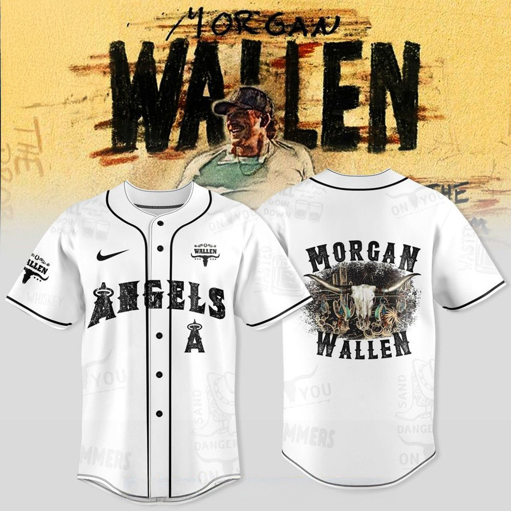 Los Angeles Angels X Wallen Morgan Tour Merch 2025 Jersey LA Angels Merch Gifts For Father