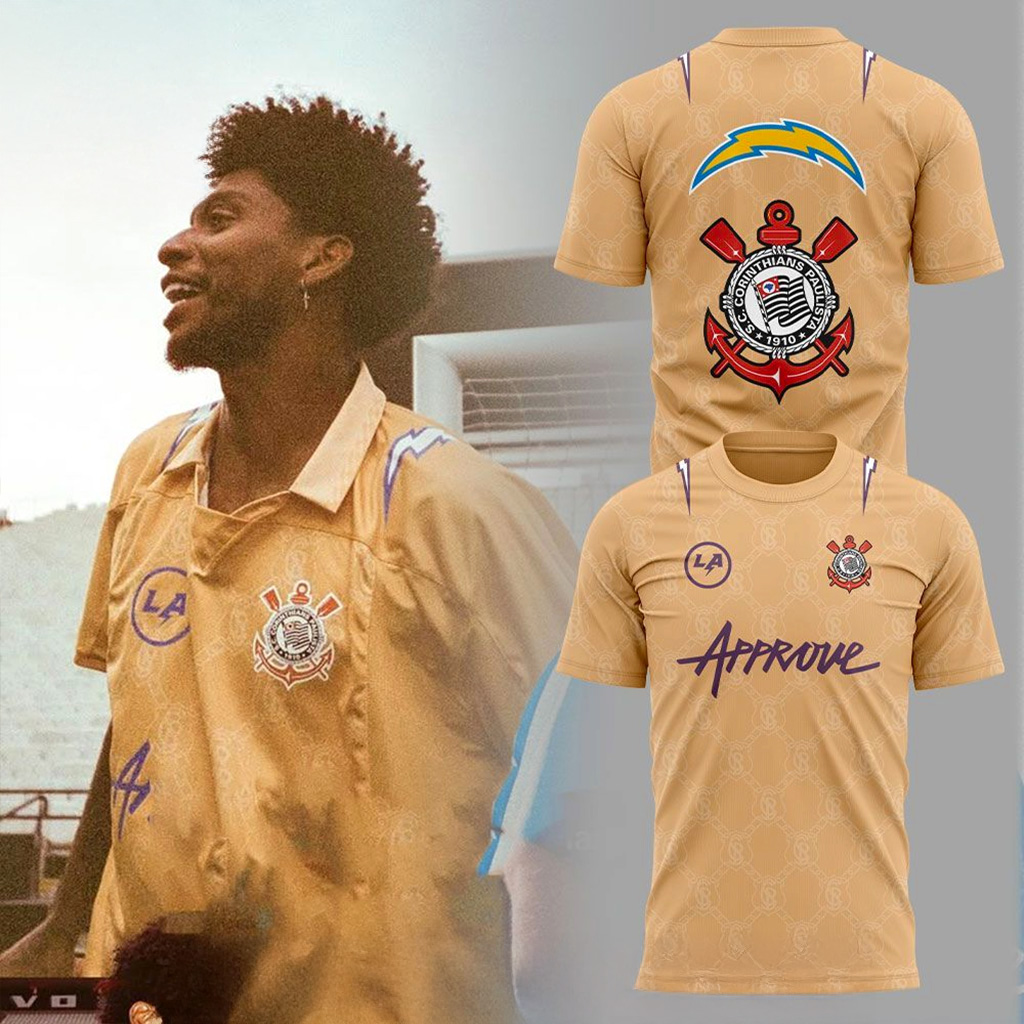 Los Angeles Chargers Corinthians Collection Yellow T-Shirt Chargers Merch Gifts For Dudes