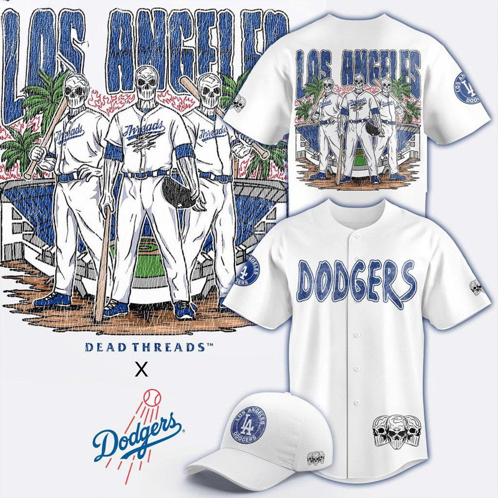 Los Angeles Dodgers Dead Threads Baseball Jersey Los Angeles Dodgers Merch Gifts For Fans