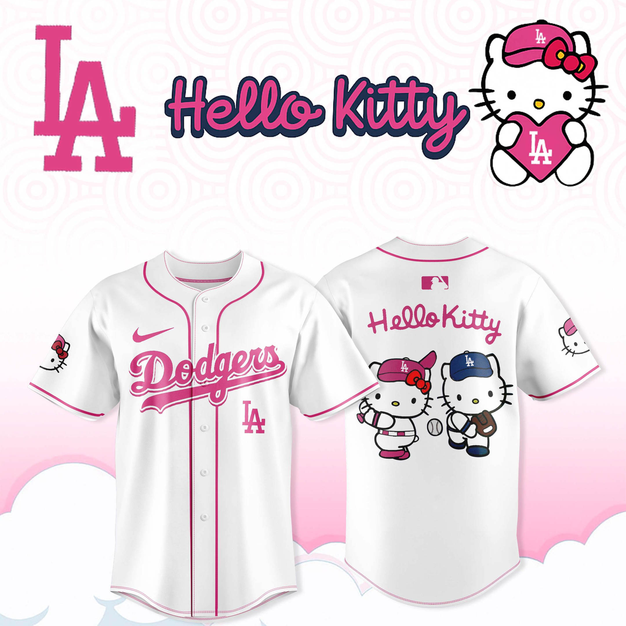 Los Angeles Dodgers Hello Kitty Tee shirt 2025 Gift For Baseball Enthusiasts